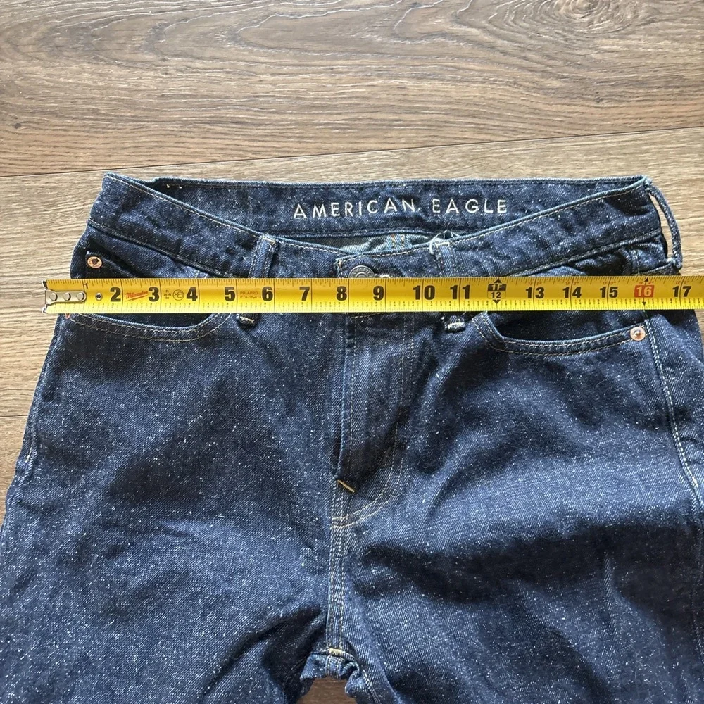 American Eagle Original Straight Jeans Men's 30x34 Denim Dark Blue White Speckle